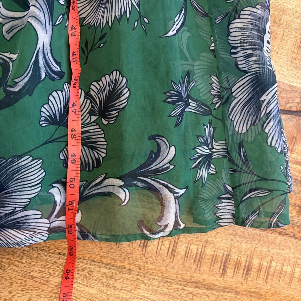 Anthropologie Penny Floral Pleated Midi Dress XL Wedding Guest Chiffon Romantic - Picture 15 of 15
